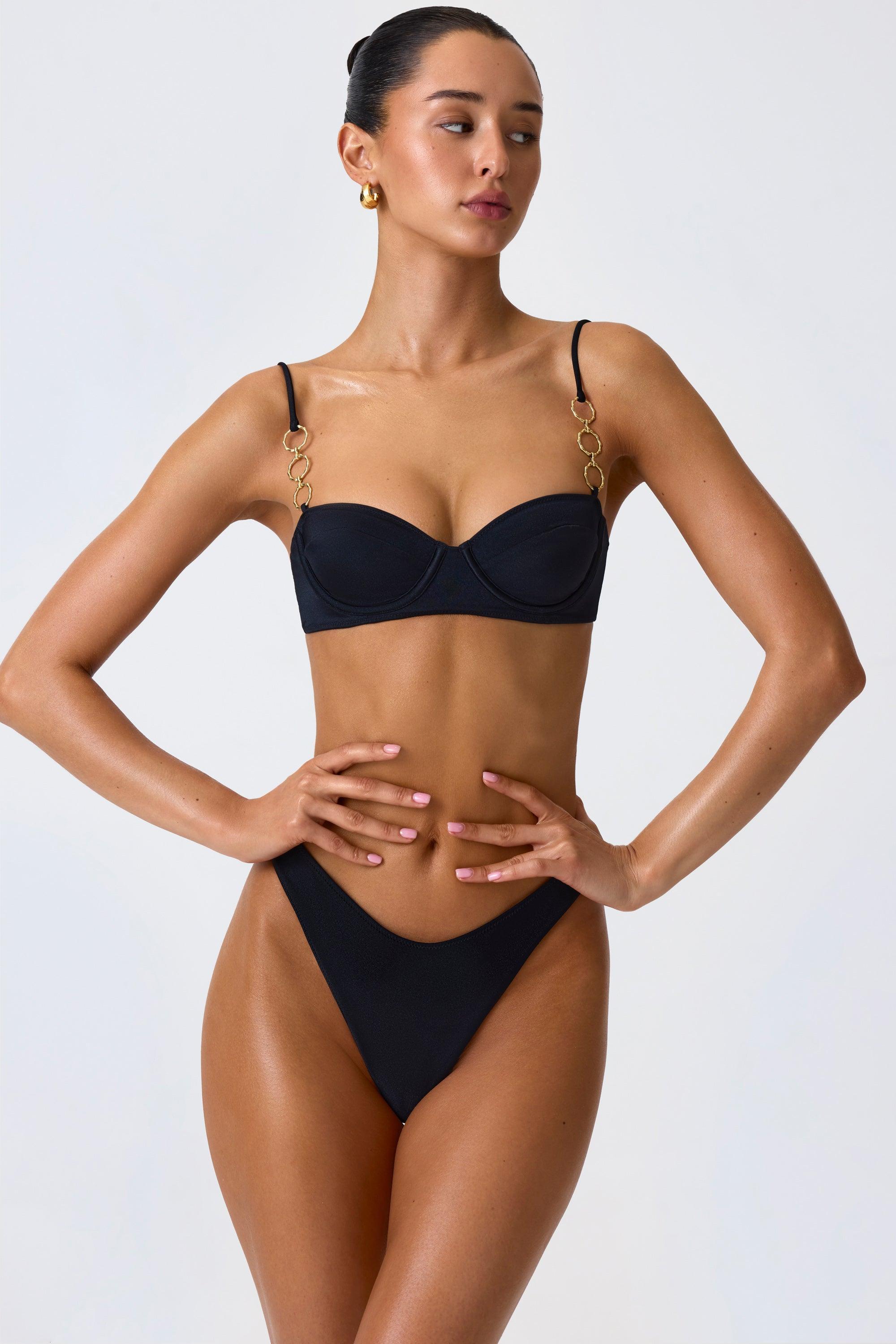 Full Bikini Bottoms in Black Product Image