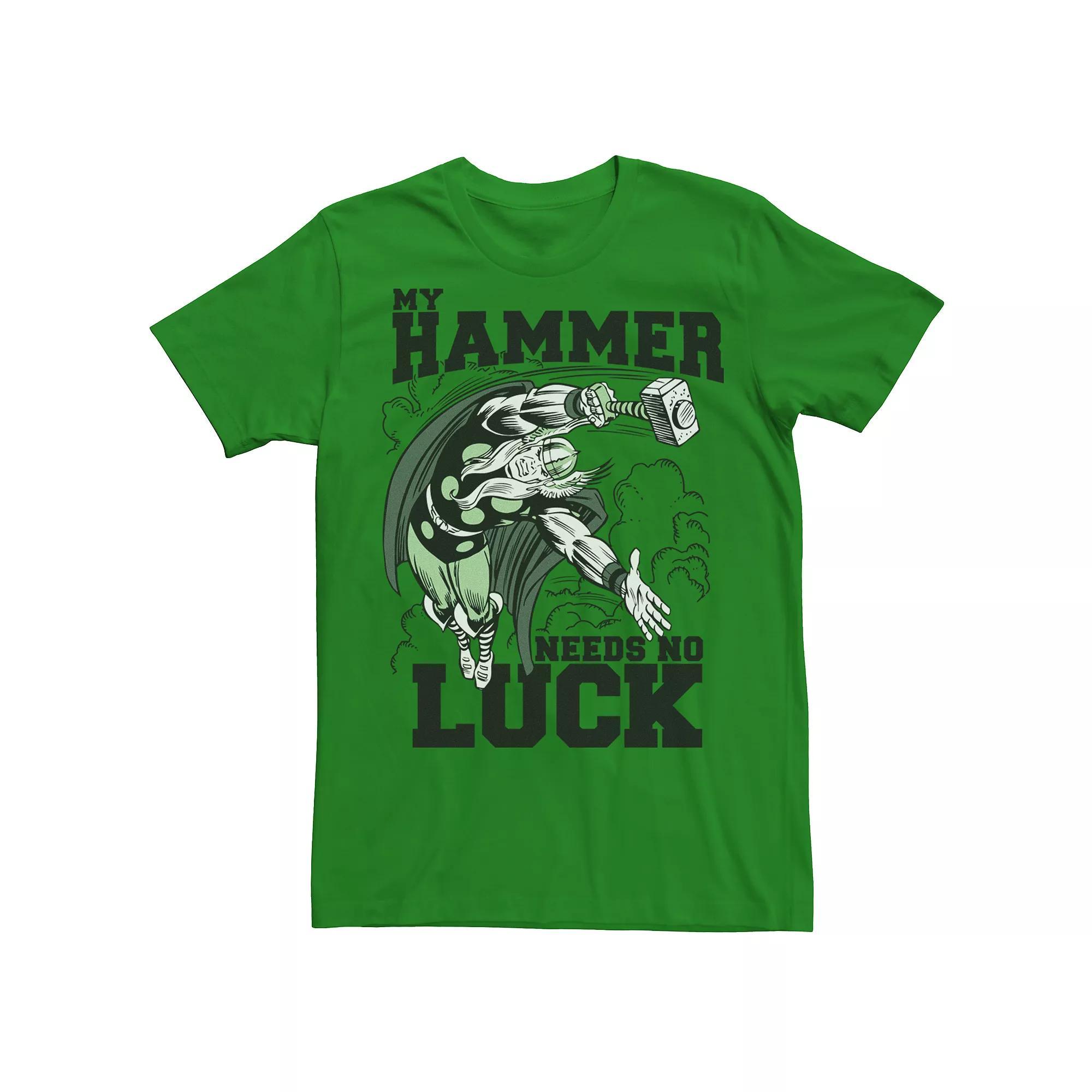 Men's Marvel Thor Lucky Hammer St. Patricks Tee,  Product Image