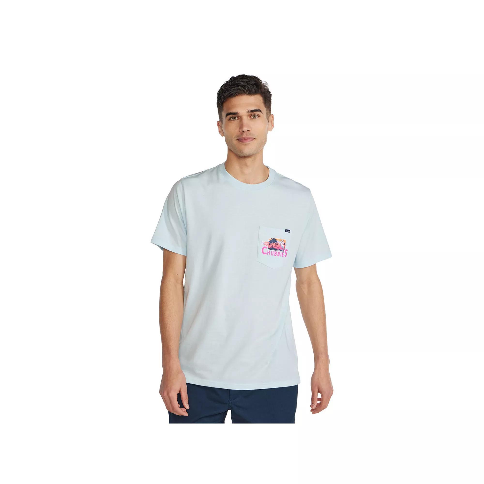 Men's Chubbies Tropical Graphic Tee, Size: Medium, Light Blue Product Image