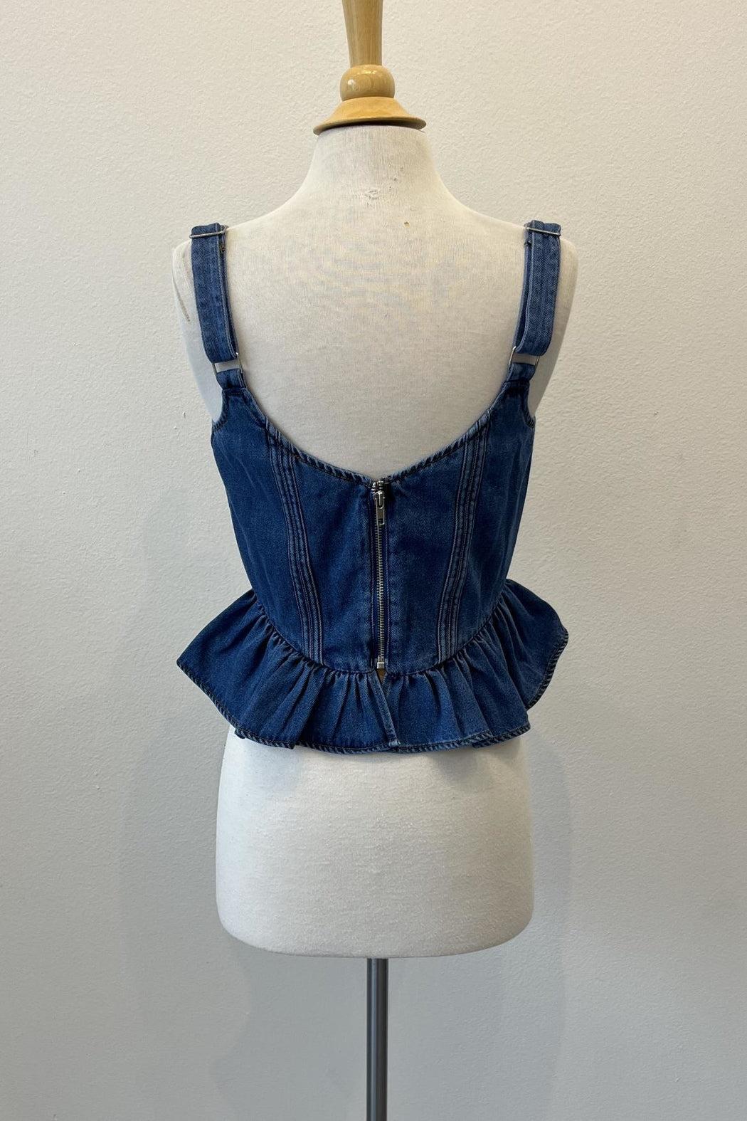 Washed Denim Top Product Image