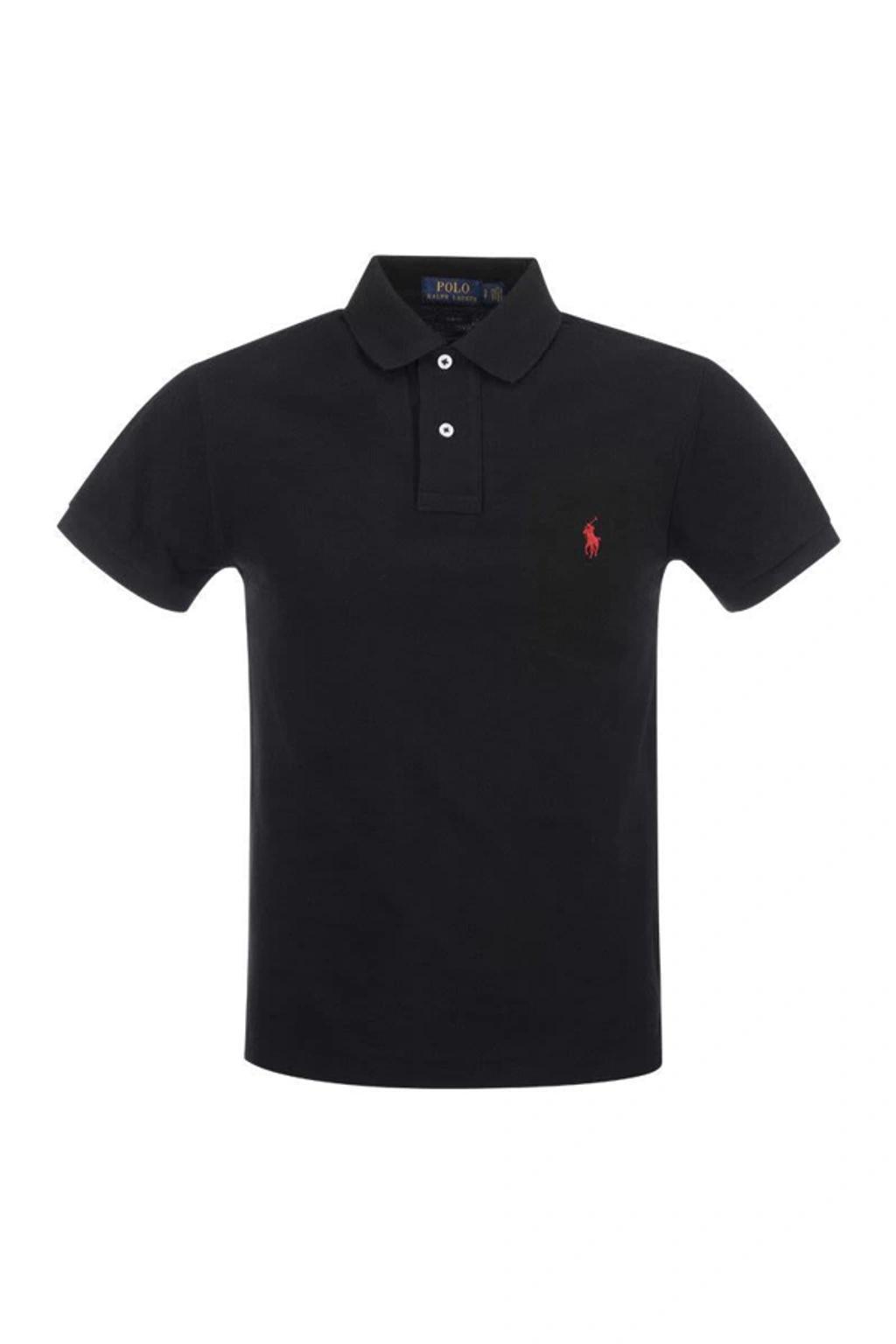 Slim-fit Pique Polo Shirt In Black Product Image