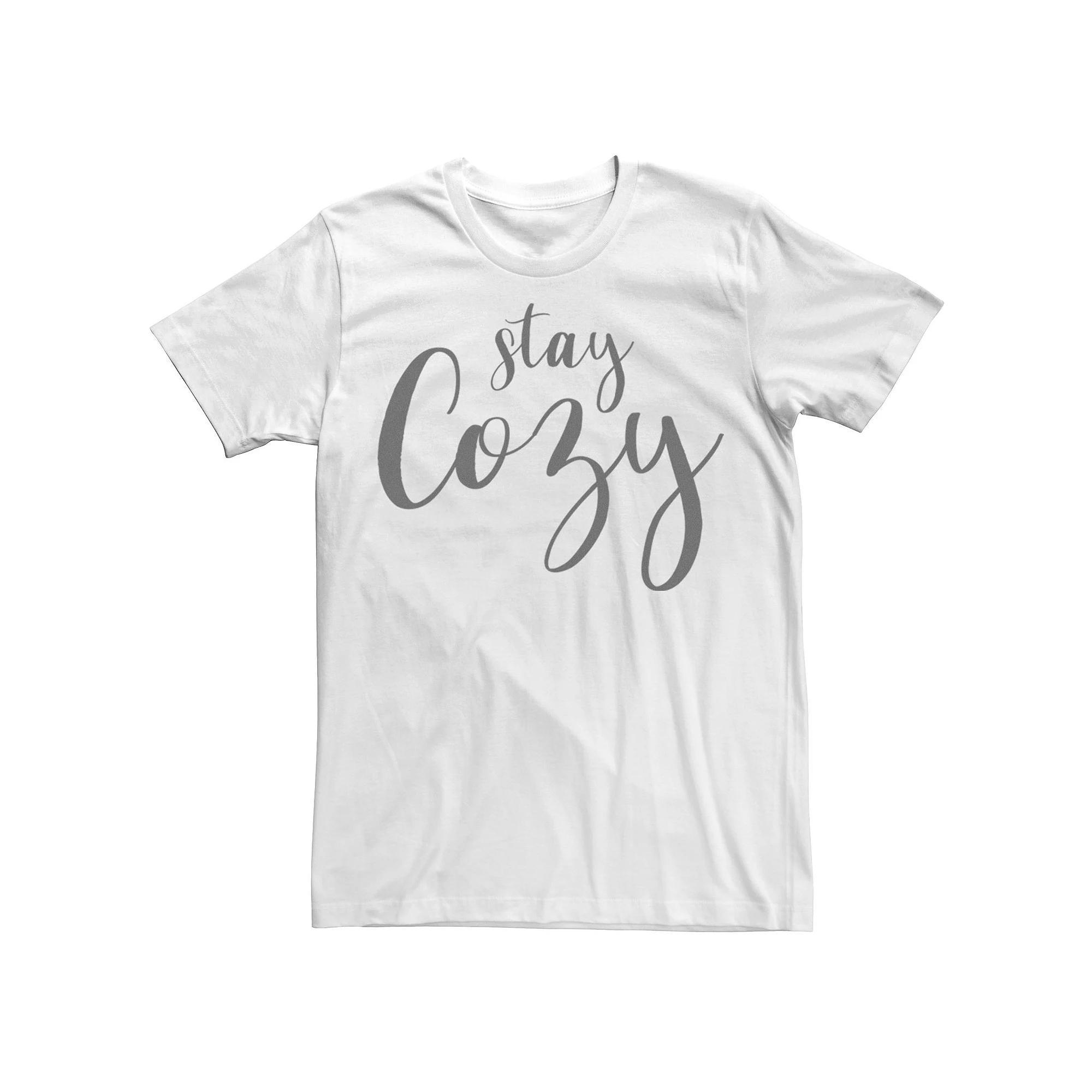 Men's Trendy Stay Cozy Script Tee,  Product Image