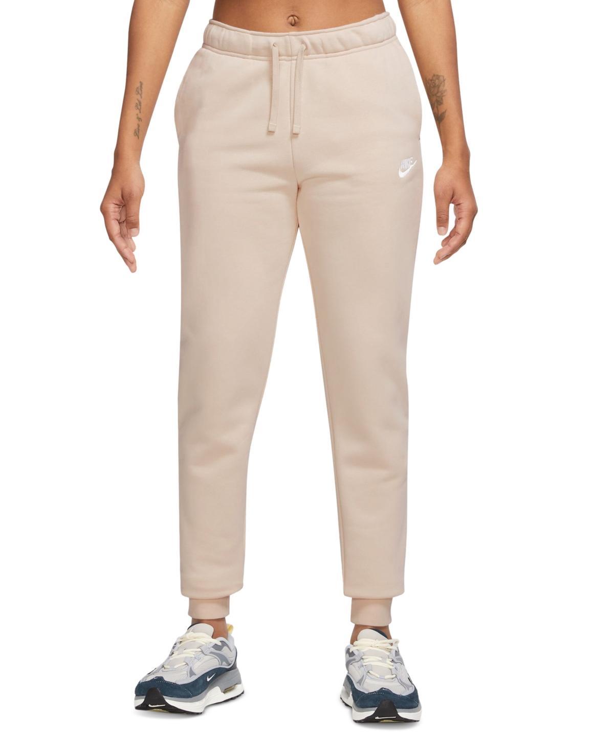 Women's Nike Sportswear Club Fleece Midrise Joggers, Size: XL, Sandrift Product Image