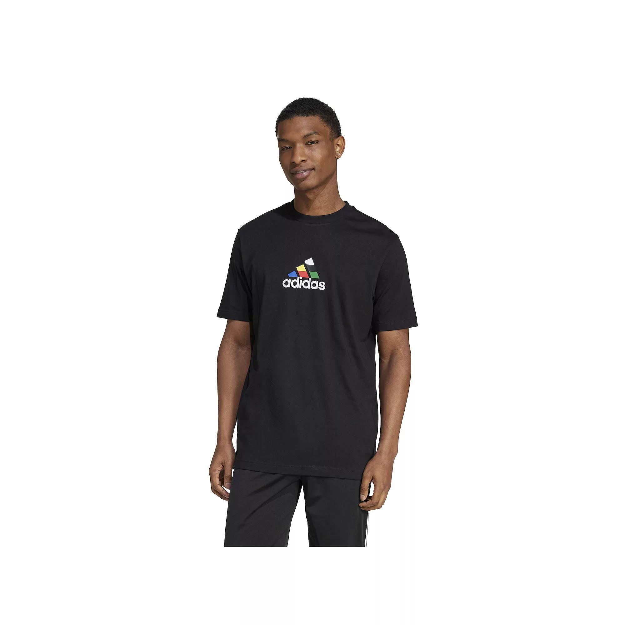 Men's adidas House of Tiro Nations Graphic Sportswear T-Shirt, Size: Large, Black Product Image