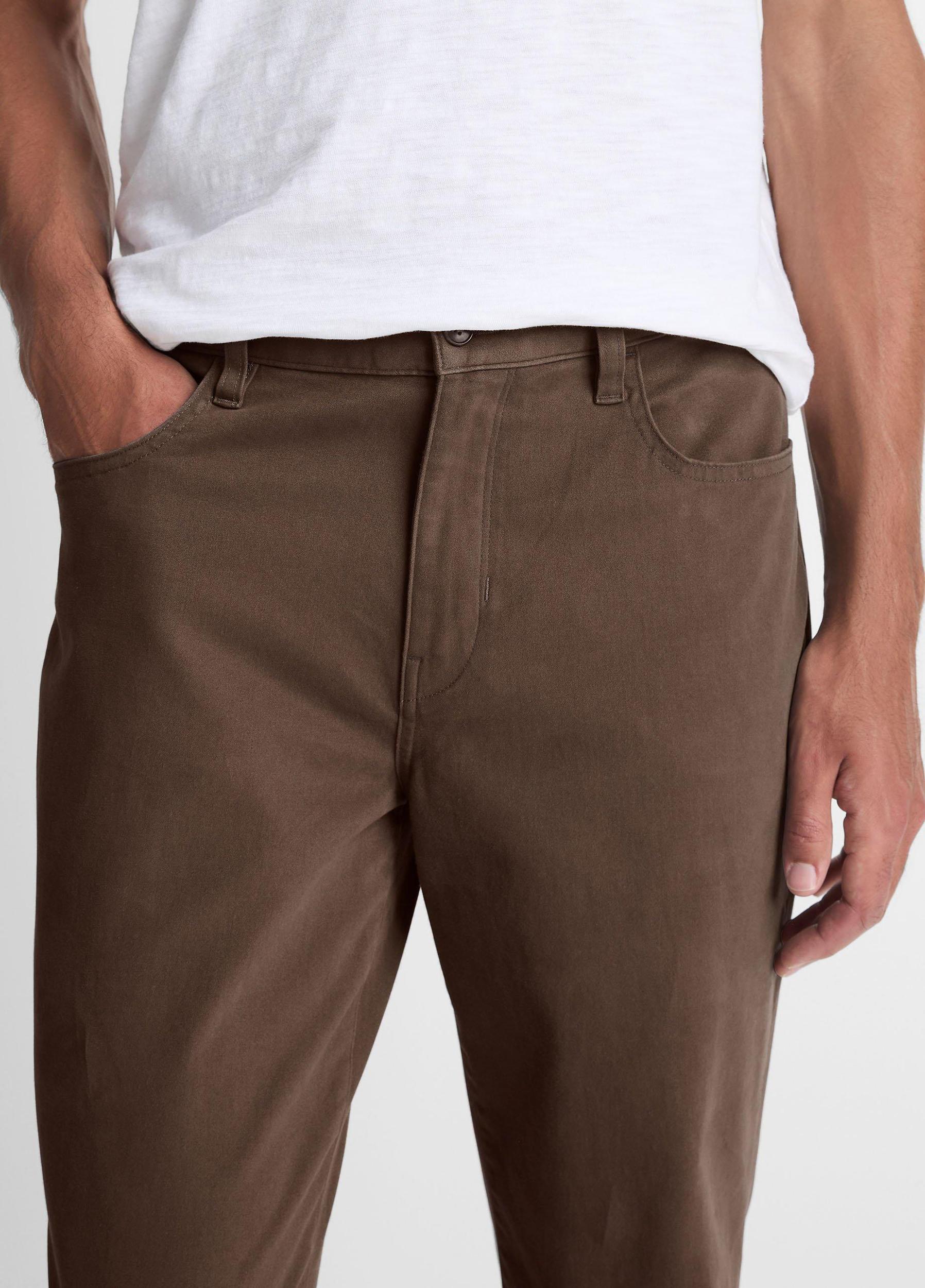 Dylan Slim 5-Pocket Peached Stretch-Cotton Pant Product Image