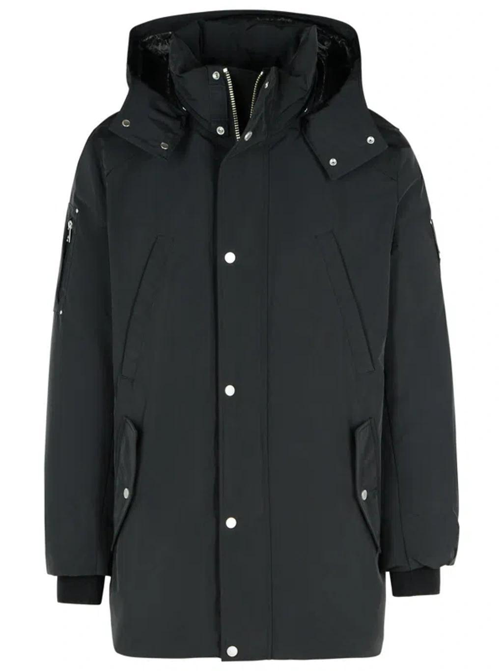 MOOSE KNUCKLES Granite Peak Black Polyester Parka Product Image