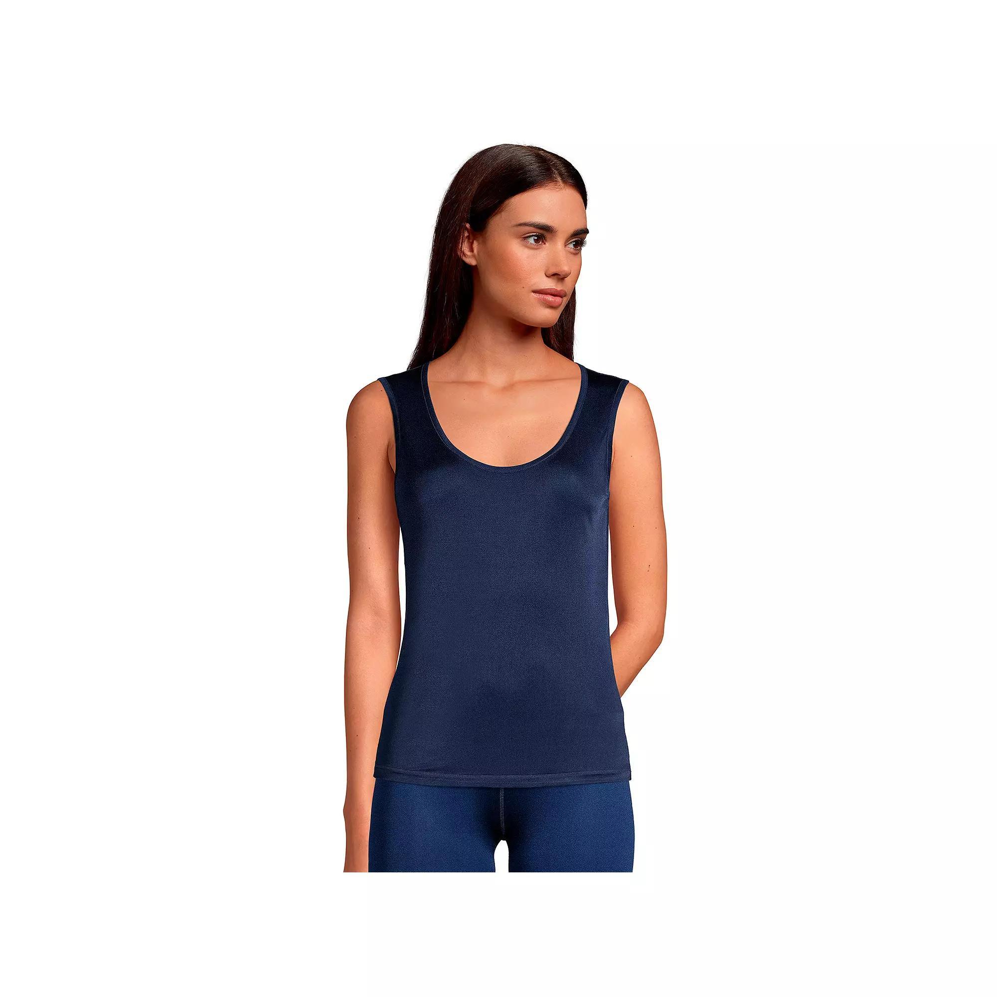 Women's Lands' End Silk Interlock Tank Undershirt,  Product Image