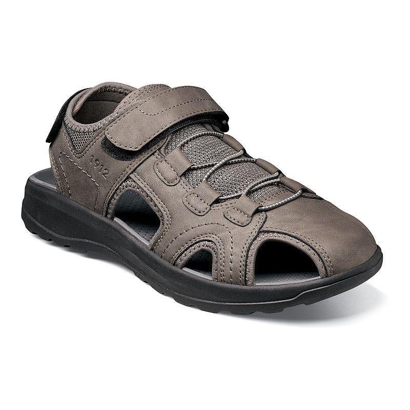 Nunn Bush Huck Mens Fisherman Sandals Grey Product Image