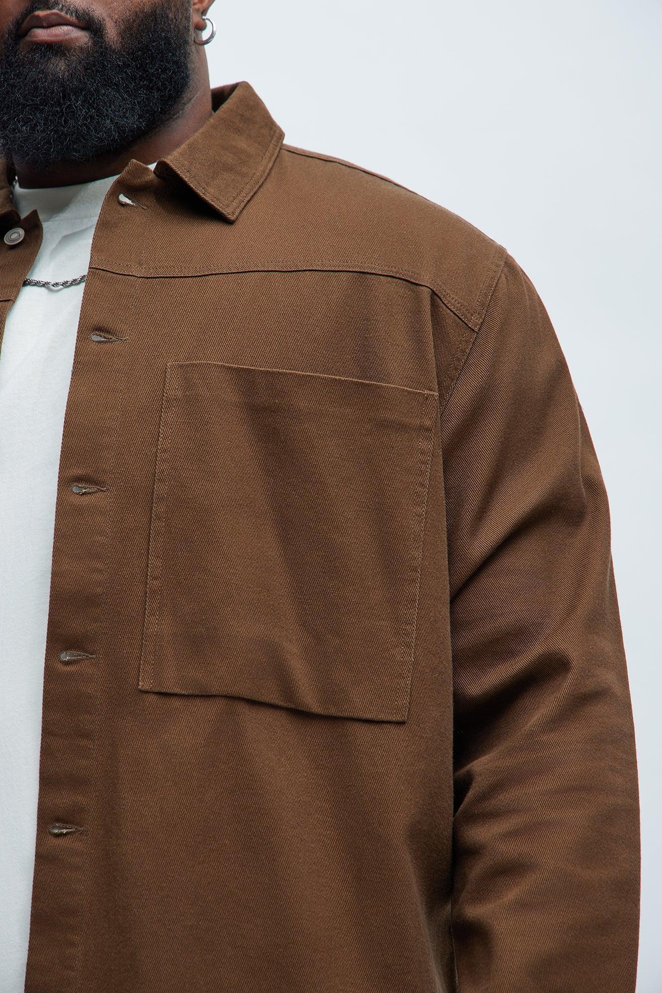 Yorktown Twill Button Up Shirt - Brown Product Image
