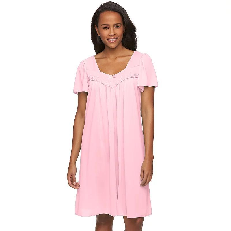 Womens Miss Elaine Essentials Short Tricot Nightgown Product Image