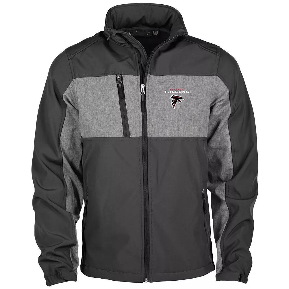 Men's Dunbrooke Black Atlanta Falcons Circle Zephyr Softshell Full-Zip Jacket, Size: Small Product Image