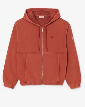 Oversized Wash Effect Zipped Sweatshirt Product Image