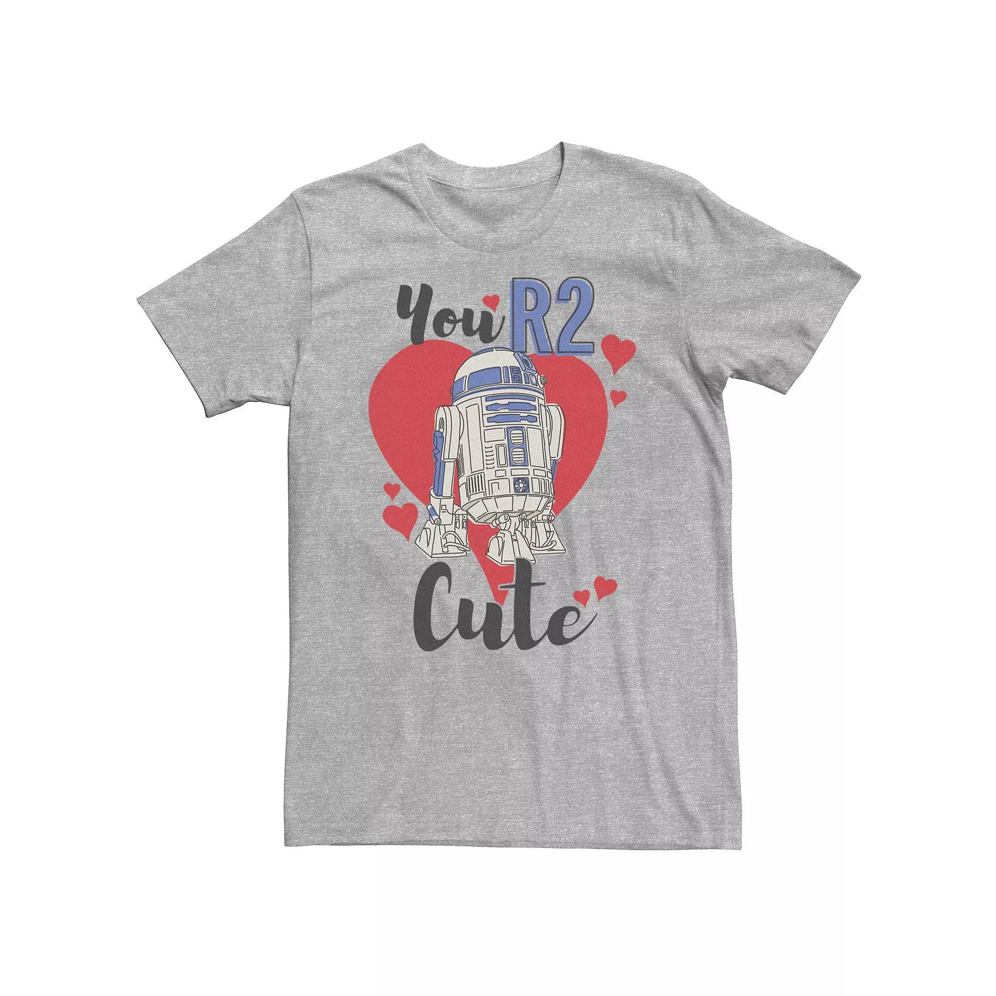 Big & Tall Star Wars R2-D2 You R2 Cute Valentine's Day Tee, Men's, Size: 3XL Tall, Athletic Grey Product Image
