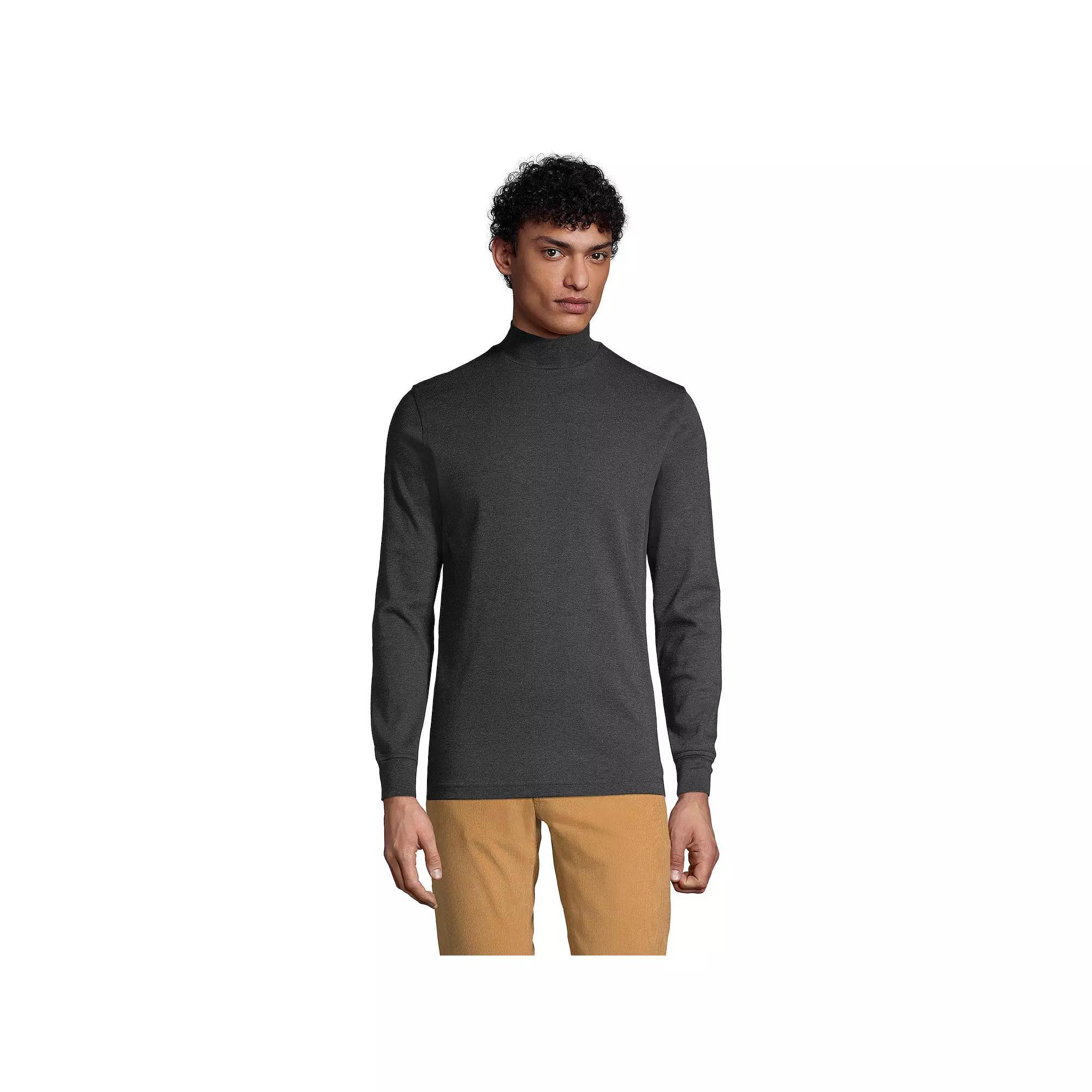 Big & Tall Lands' End Super Soft Supima Mock Turtleneck, Men's,  Product Image