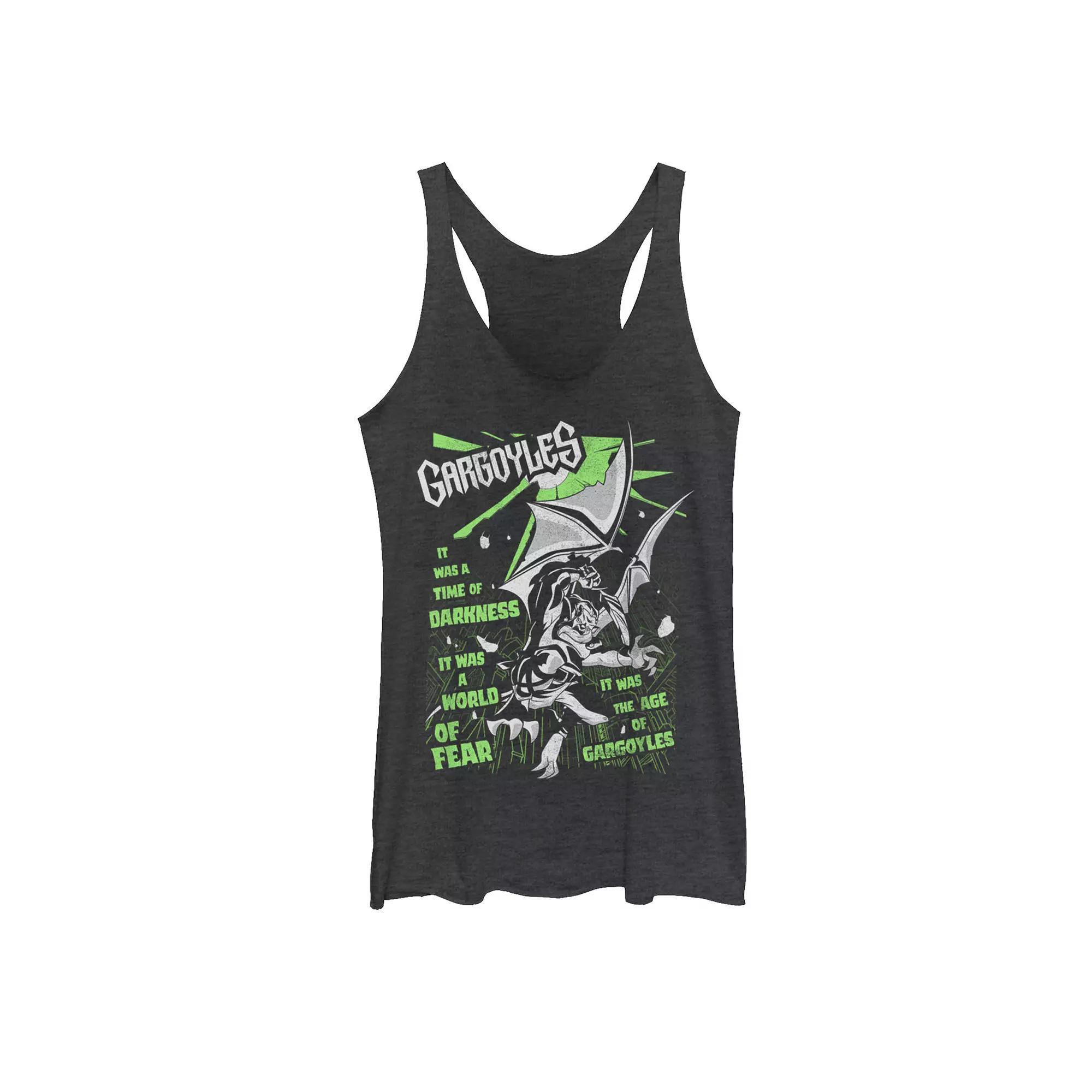 Juniors' Gargoyles Neon Paint Splatter Poster Racerback Graphic Tank Top, Girl's, Size: XXL, Black Grey Product Image