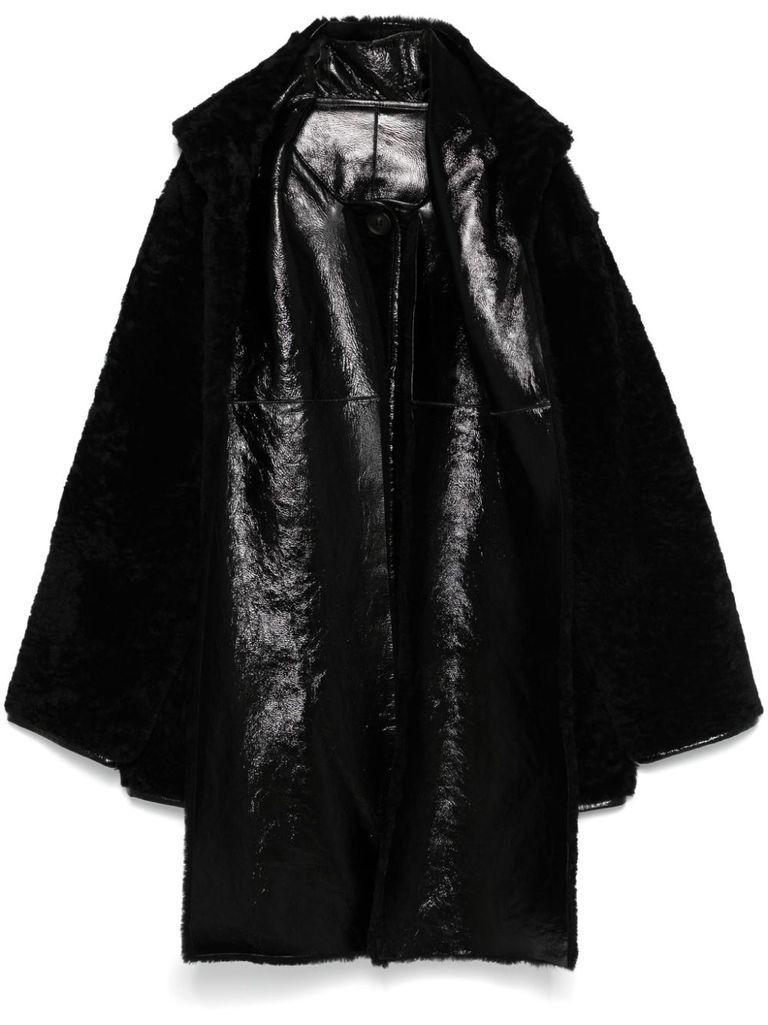 ALBERTA FERRETTI Short Reversible Coat In Black Product Image