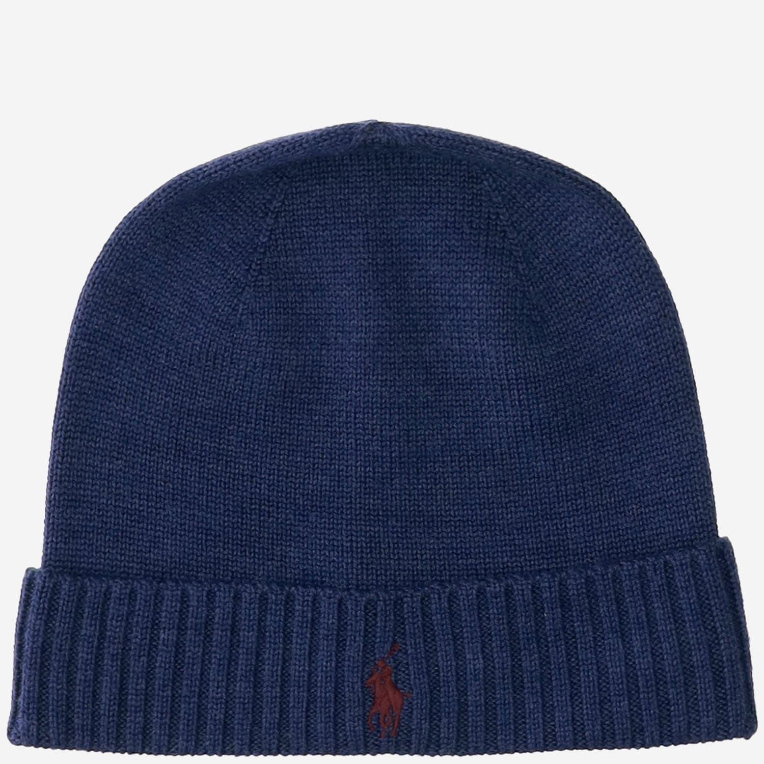 POLO RALPH LAUREN Wool Beanie With Logo In Blue Product Image