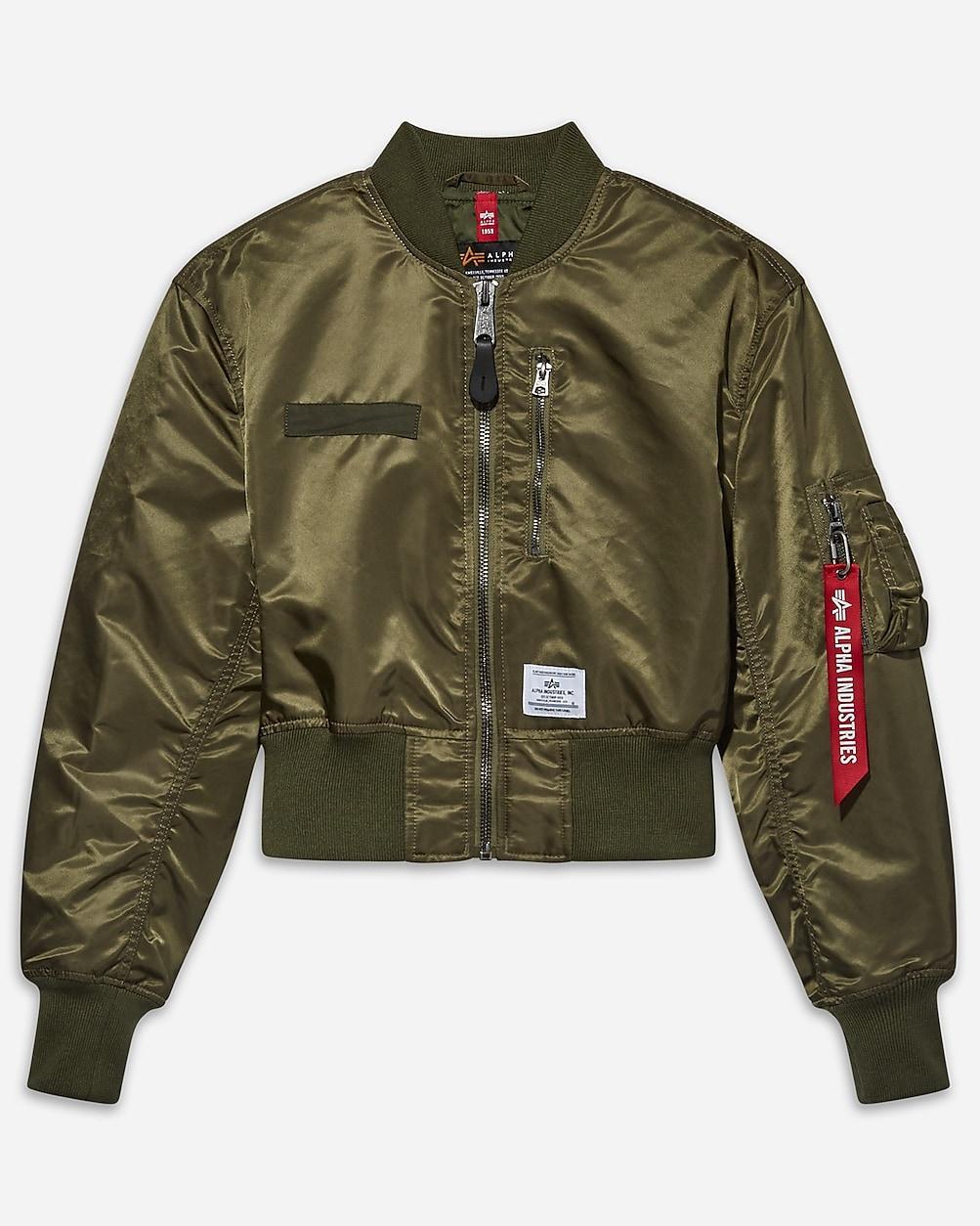 Womens Alpha Industries L-2B GEN II cropped flight jacket Product Image