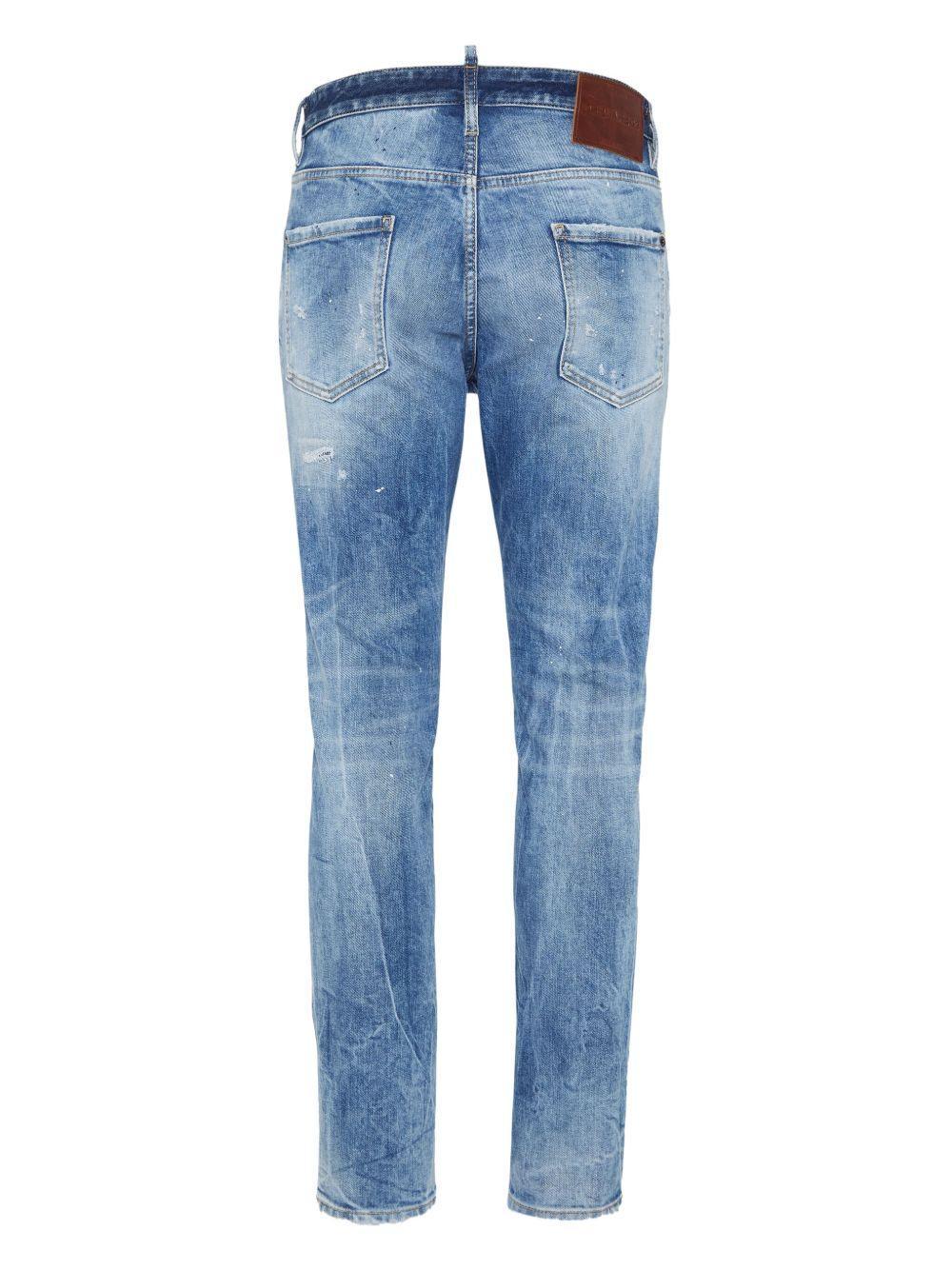 distressed stretch-cotton jeans Product Image