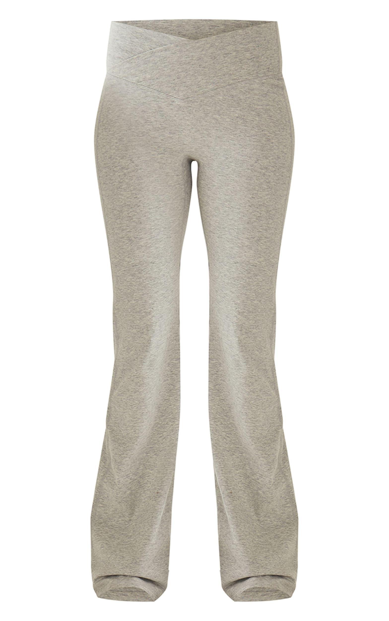 Ash Grey Sculpt Wrap Waist Yoga Pants Product Image
