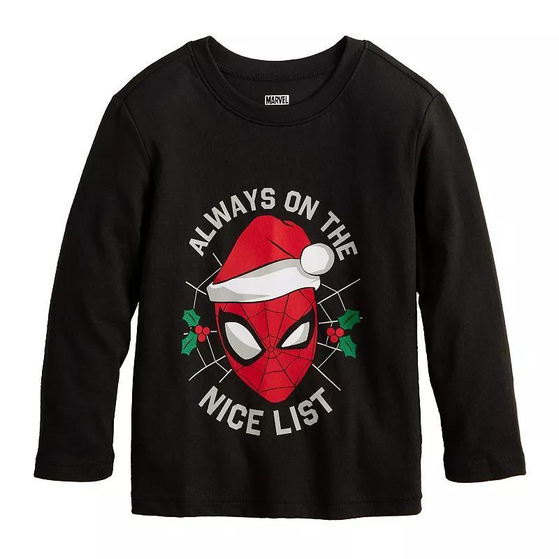 Toddler Boy & Boys 4-12 Jumping Beans Adaptive Physical Spider-Man Nice List Long Sleeve Graphic Tee, Toddler Boys Product Image