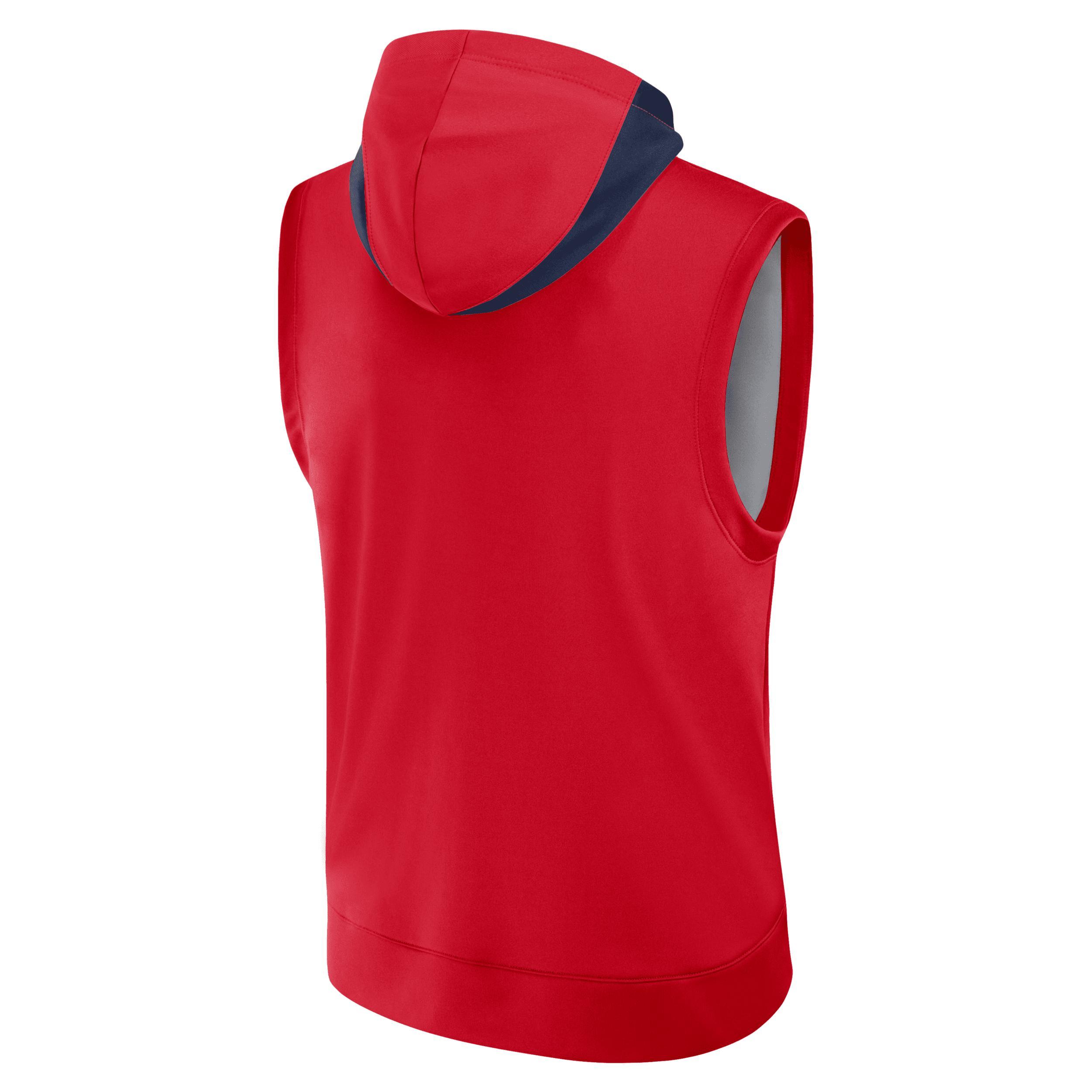 Cincinnati Reds Authentic Collection Menâs Nike Men's Dri-FIT MLB Sleeveless Pullover Hoodie Product Image