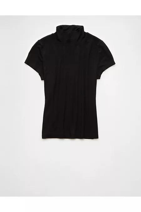 AE Cropped Soft Sexy Mock Neck T-Shirt Women's Product Image