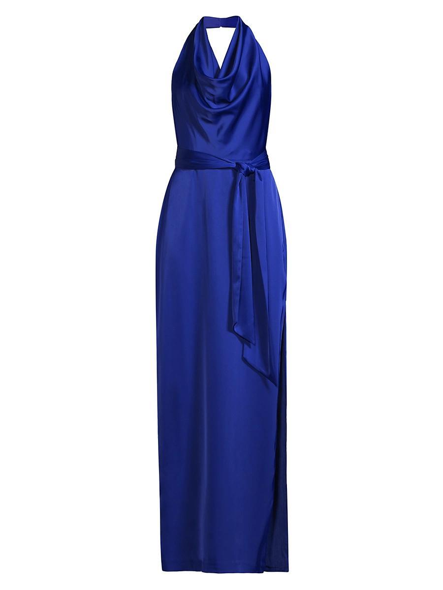 Womens Satin Column Gown Product Image