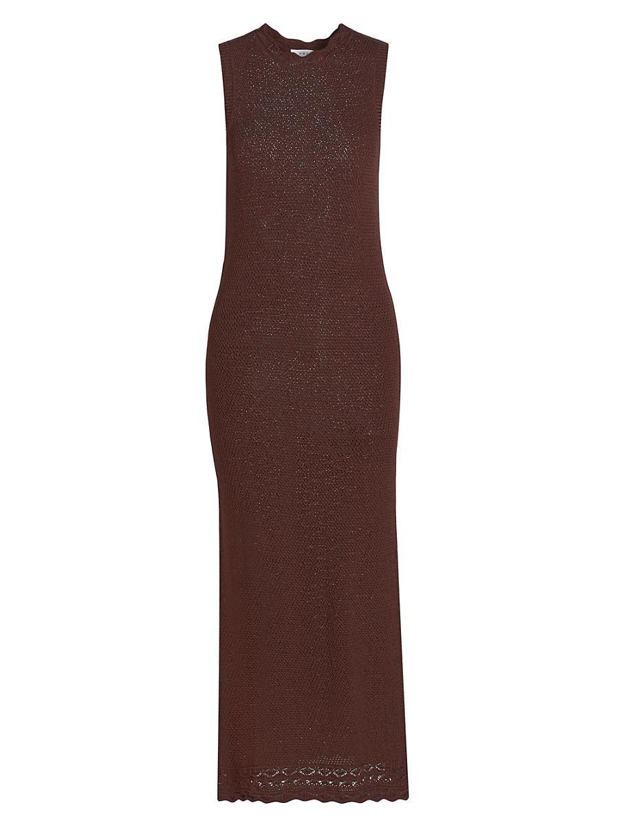 Womens Pointelle Knit Maxi Dress Product Image