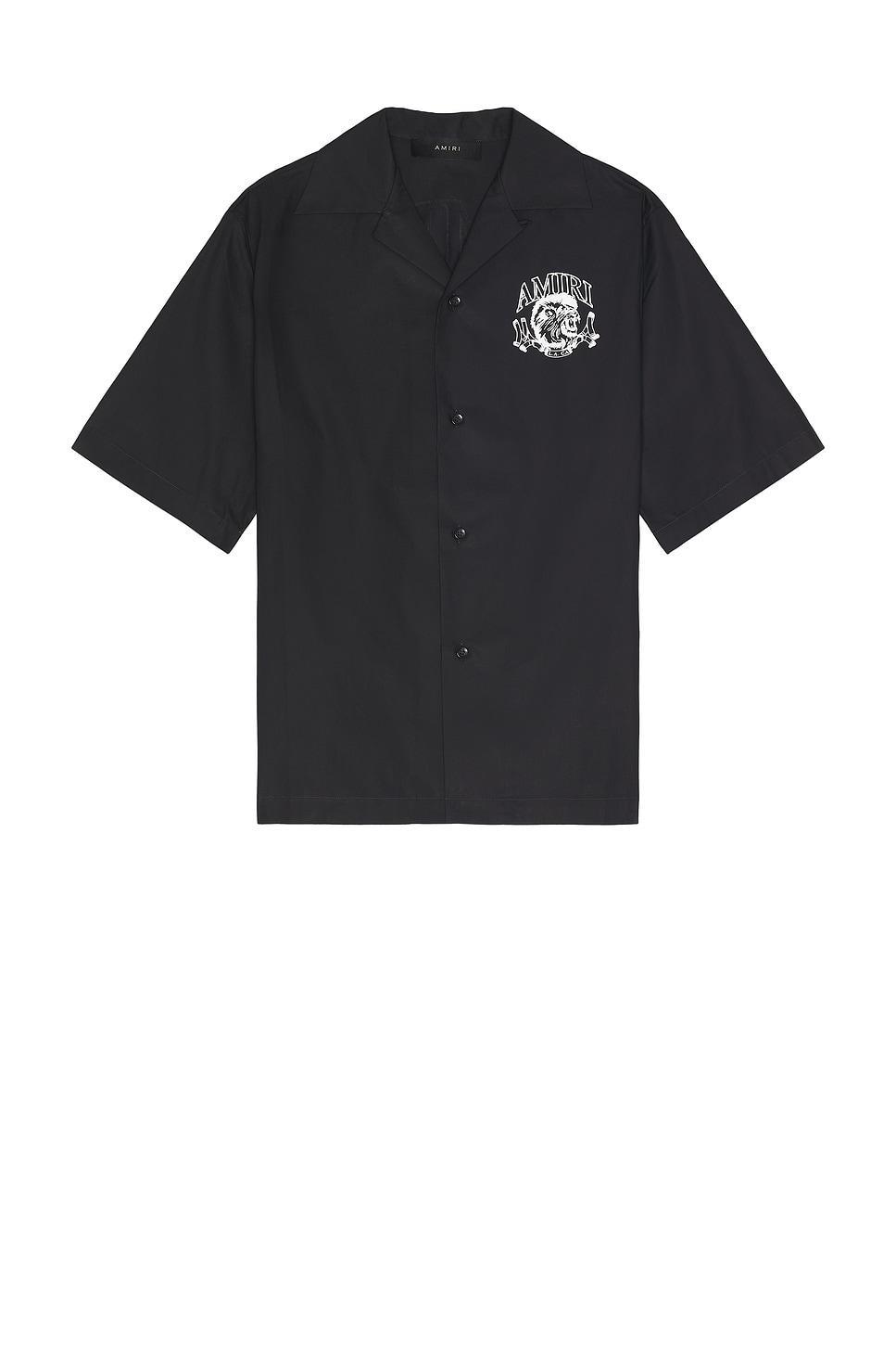 AMIRI Lion Outline Camp Shirt In Black Product Image