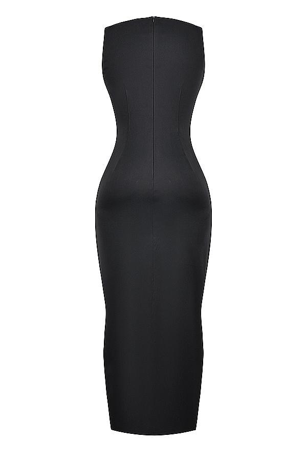 Filomena Black Maxi Dress Product Image