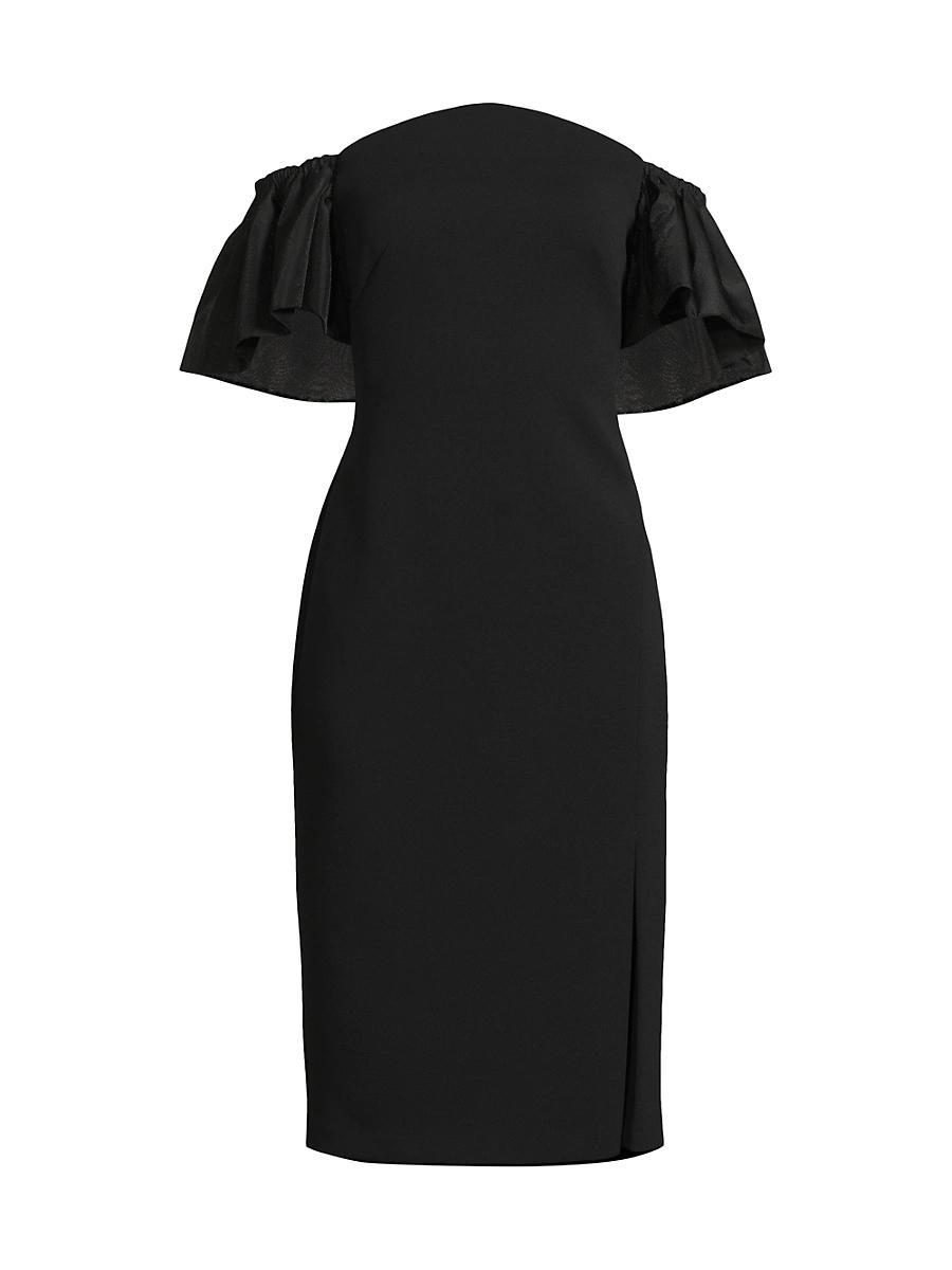 Womens Off-The-Shoulder Sheath Midi-Dress Product Image