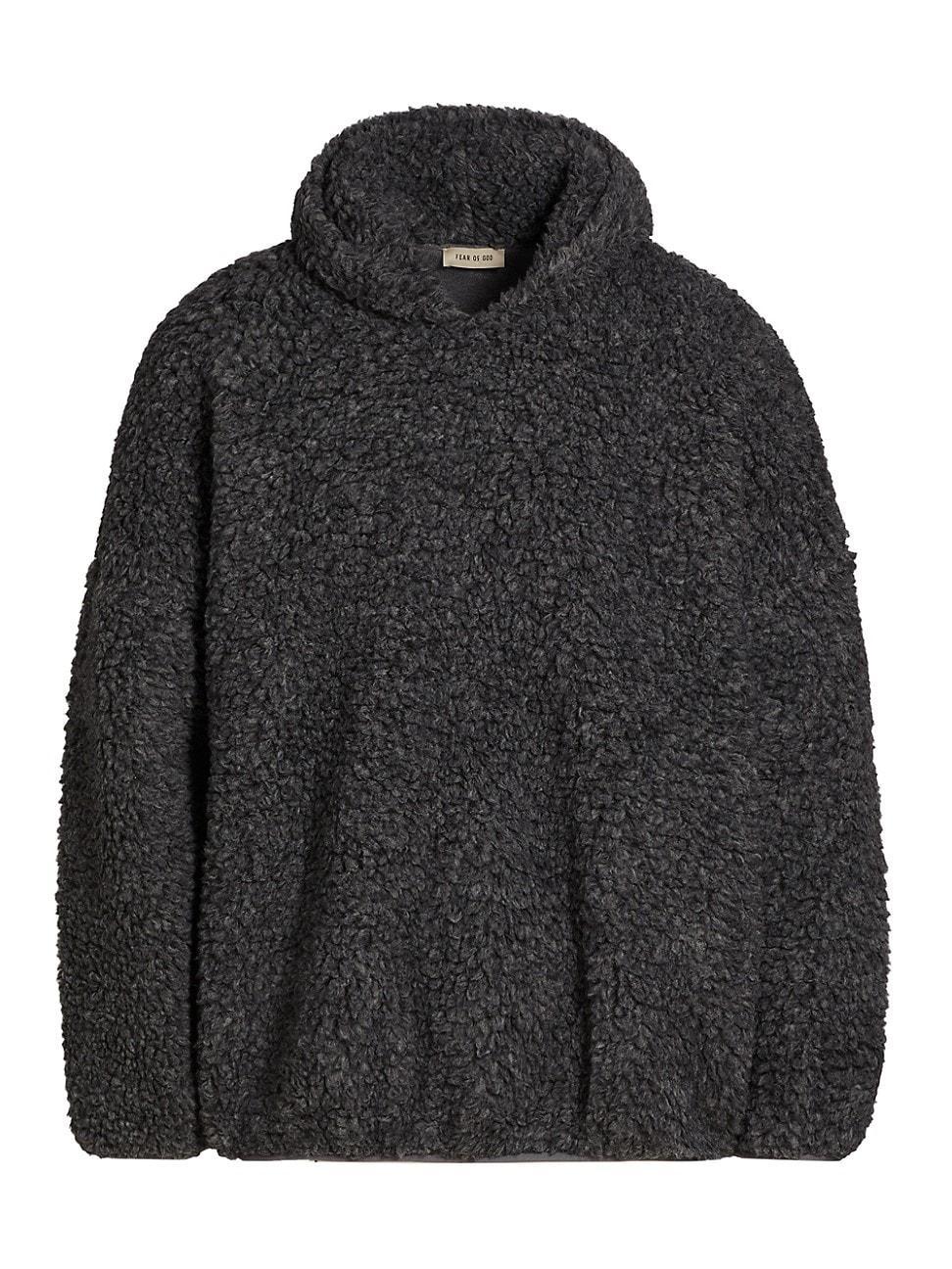 Mens Textured Fleece Hoodie Product Image