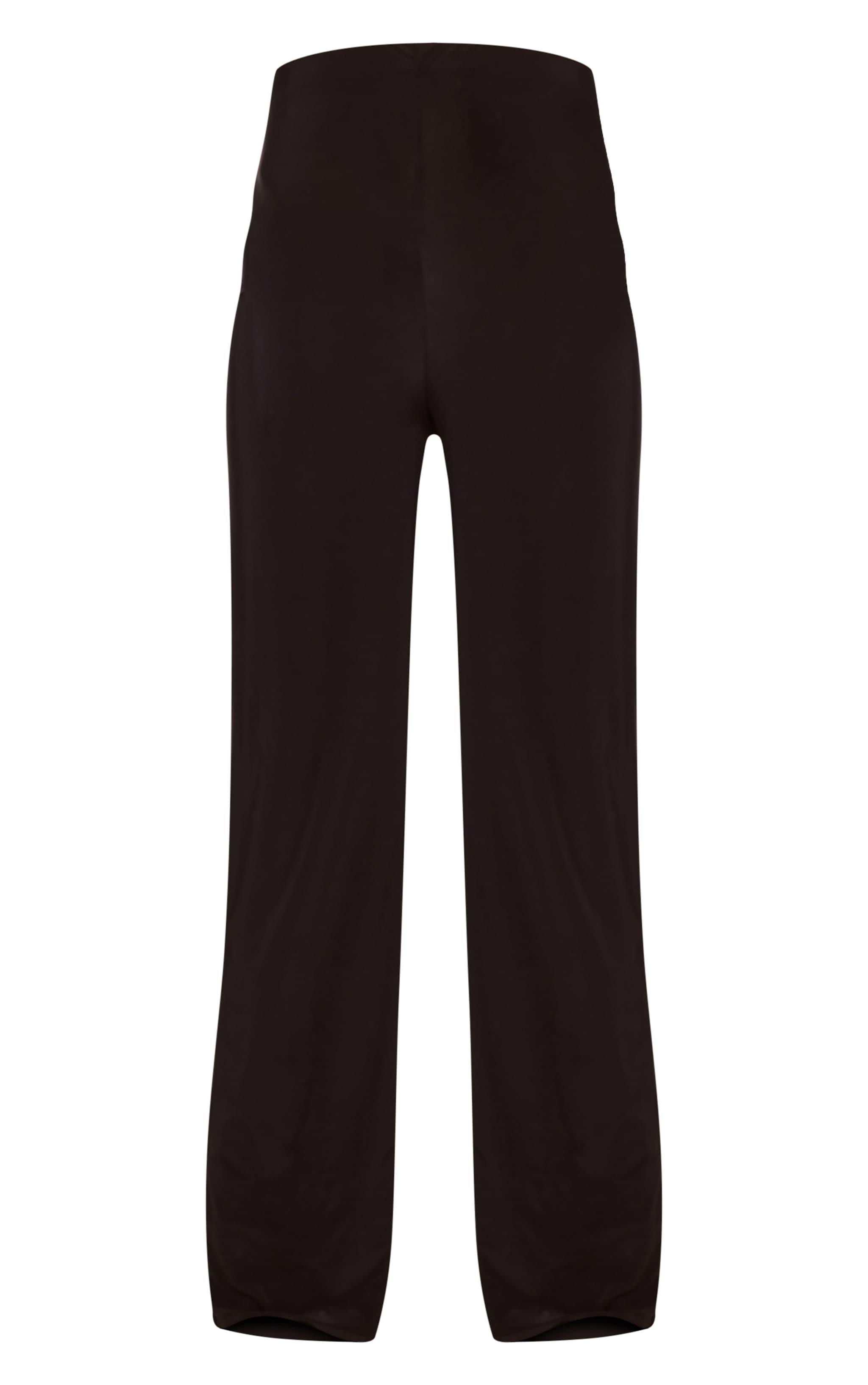 Maternity Black Slinky Wide Leg Pant Product Image