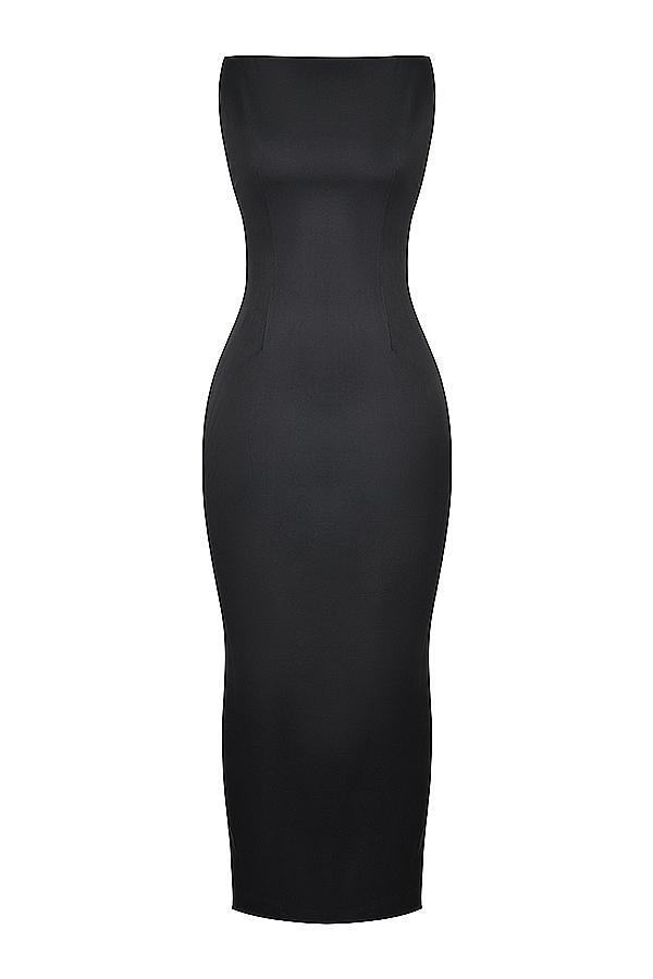 Filomena Black Maxi Dress Product Image