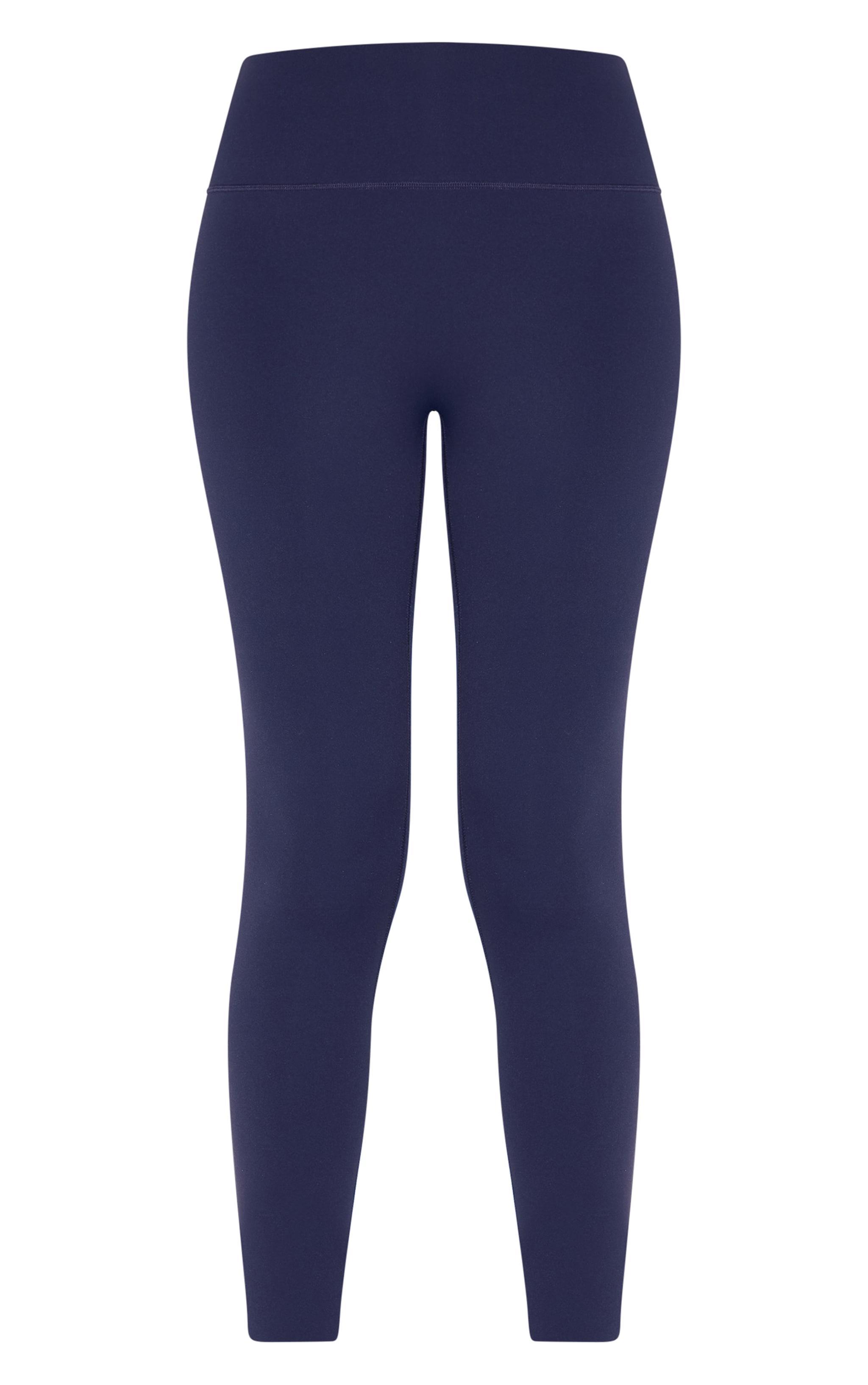 Navy Sculpt High Waist Gym Leggings Product Image