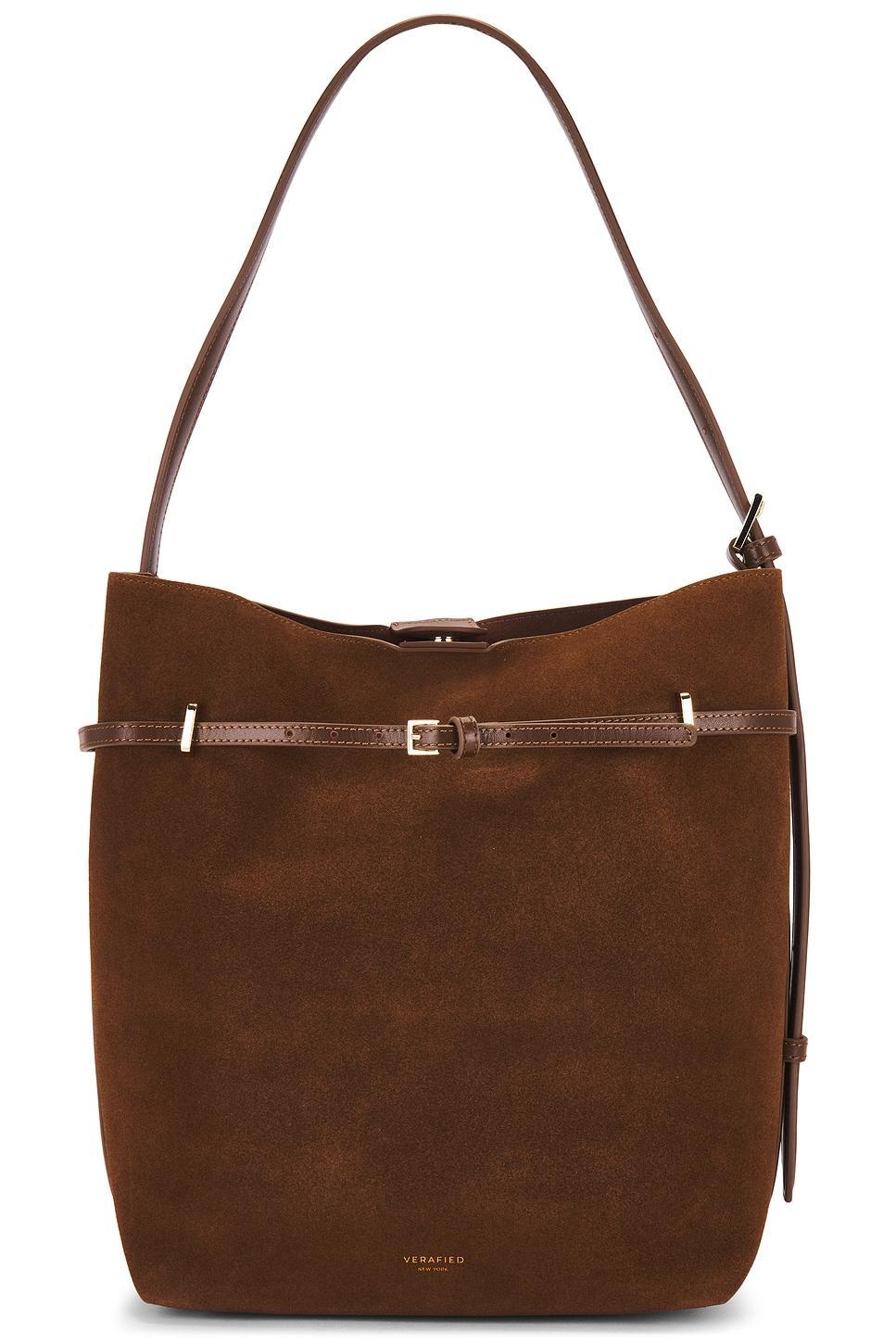 Suede Belted Tote Bag VERAFIED Product Image