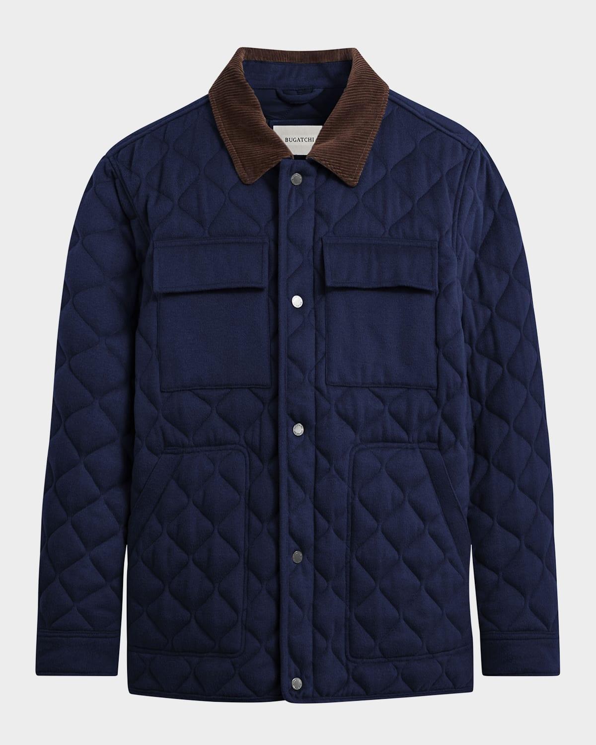 Mens Concealed-Zip Quilted Jacket Product Image