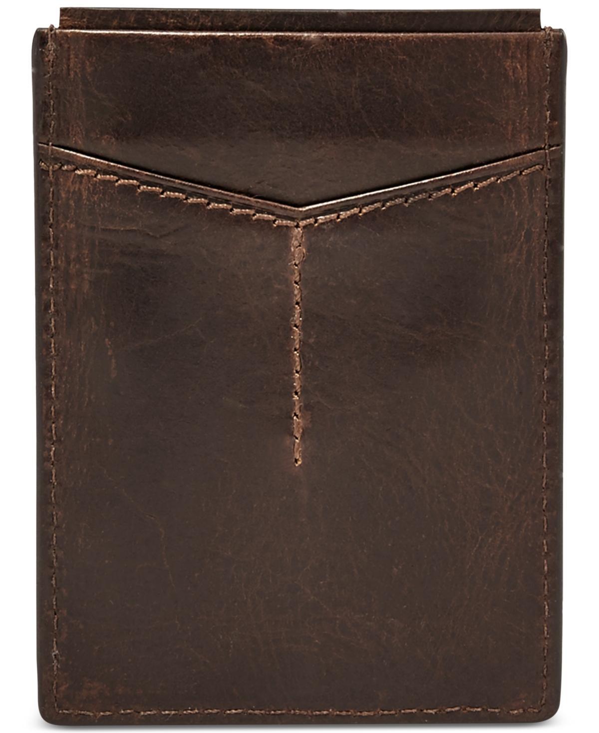 Fossil Derrick Leather RFID-Blocking Magnetic Card Case Product Image