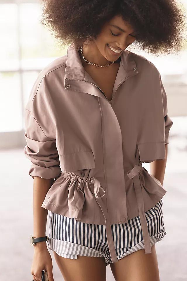 Maeve Ruched Cropped Jacket Product Image