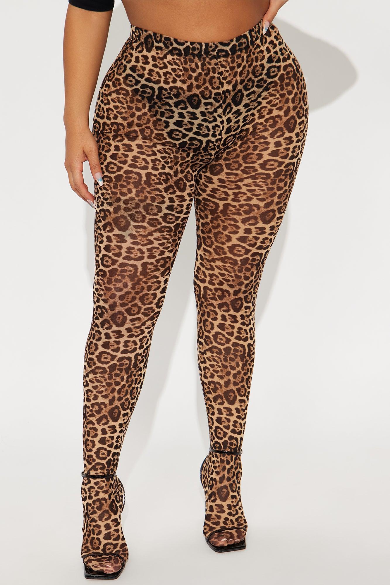 Wild Side Mesh Footed Legging - Brown/combo Product Image