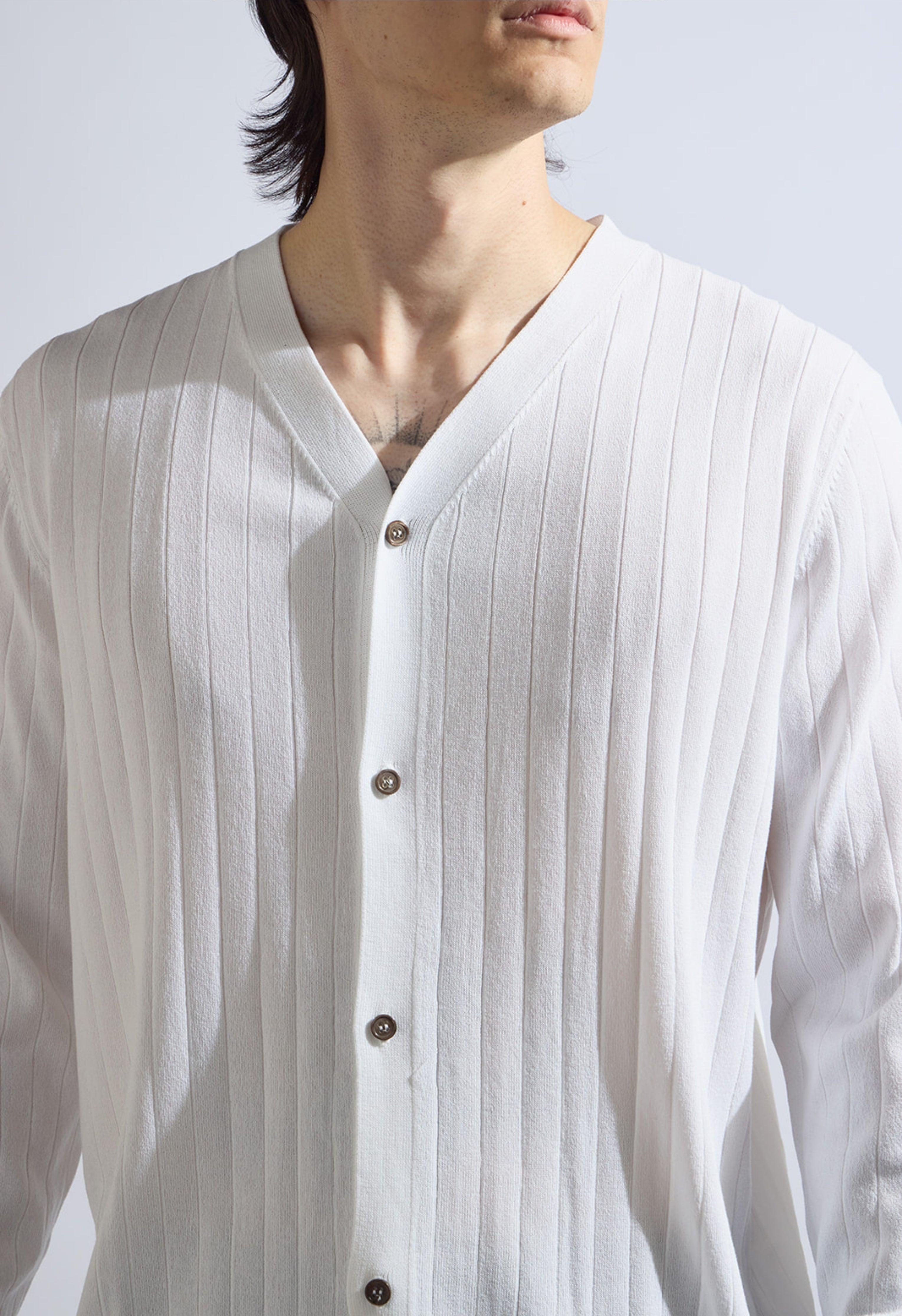 Casual Cardigan in White Product Image