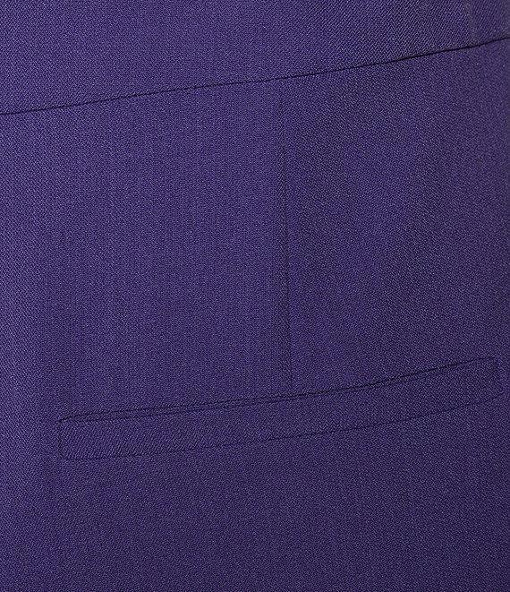 Kasper Plus Size Crepe Fly Front Slim Leg Pants Product Image