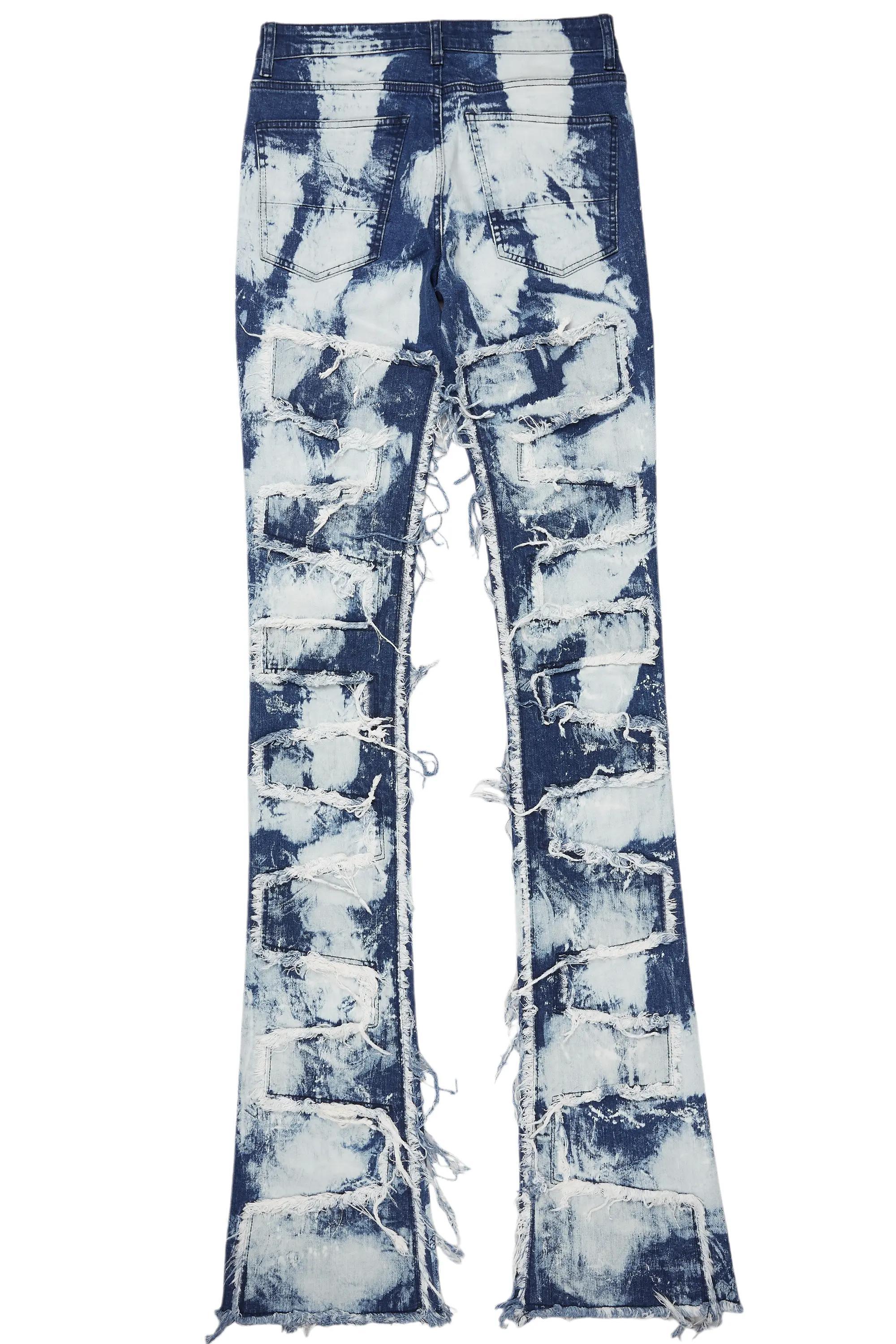 Hallia Blue Stacked Flare Jean Male Product Image