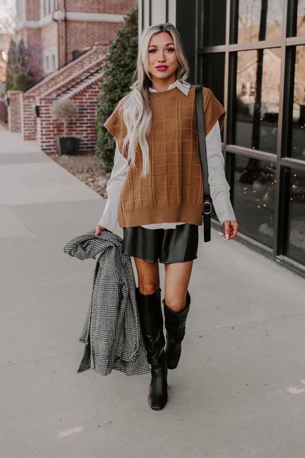 Venice Vision Sweater Top In Camel Product Image