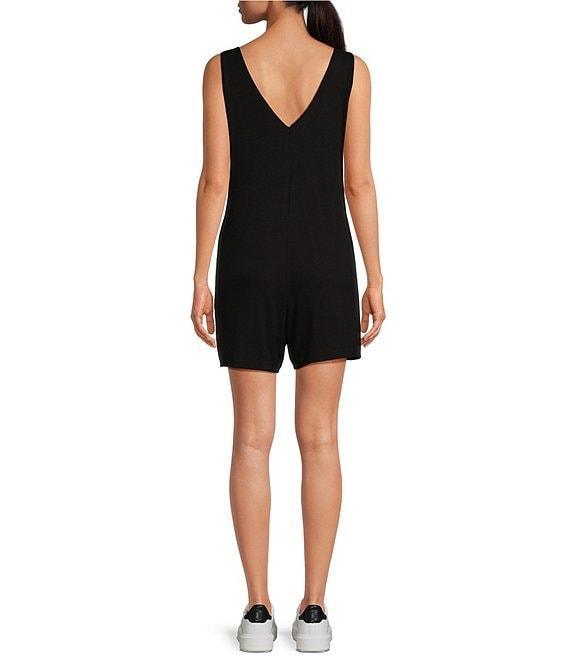 Every Sleeveless V-Neck Knit Romper Product Image