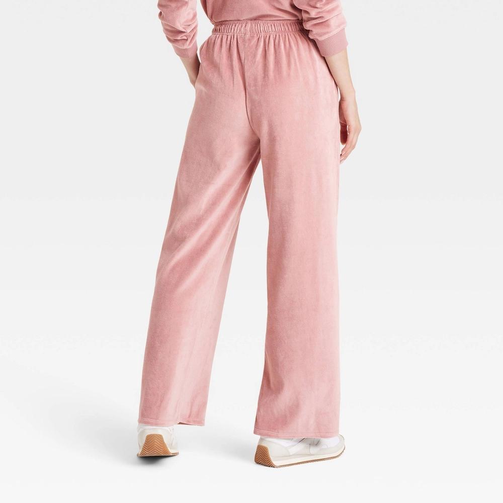 Women's Leisure Studio Mid-Rise Velour Sweatpants - Universal Thread™ Mauve S Product Image