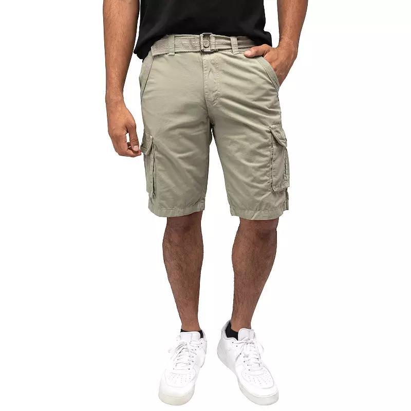 Men's RAW X by Xray Regular-Fit Belted Button Cargo Shorts, Size: 38, Grey Product Image