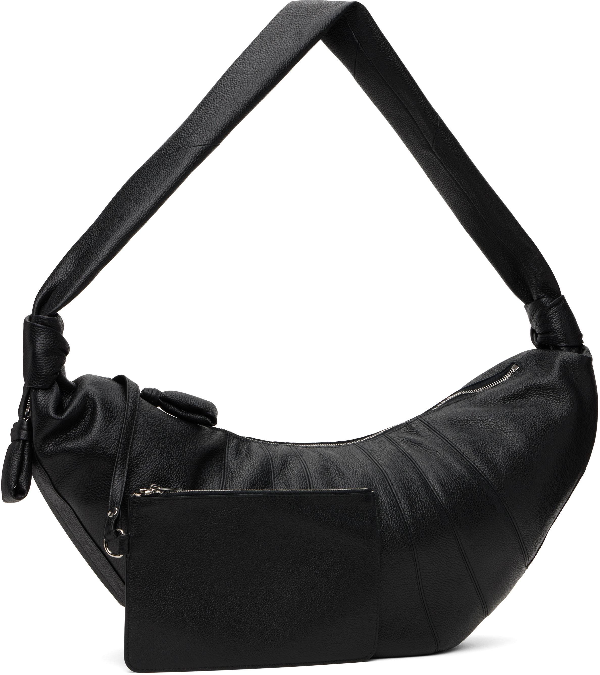 LEMAIRE Black Large Croissant Bag In Bk999 Black Product Image