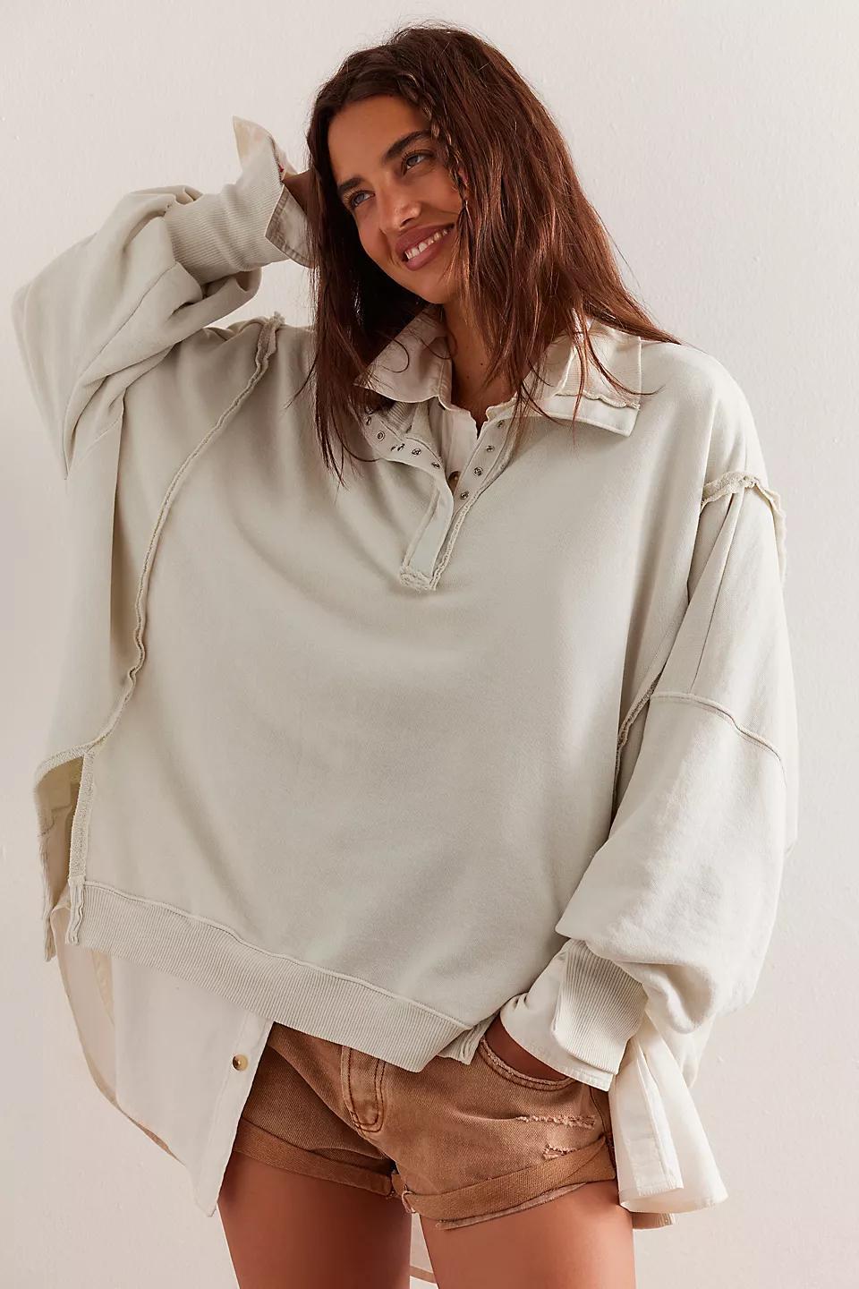 Free People Camden Henley Sweatshirt Product Image